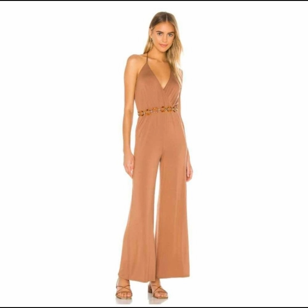 Majorelle Halter Jumpsuit Wide Leg - sz S - Revolve